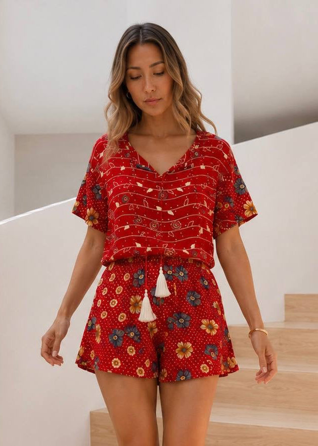 Calliope Jumpsuit | Red