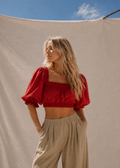 Lola Crop Top | Red