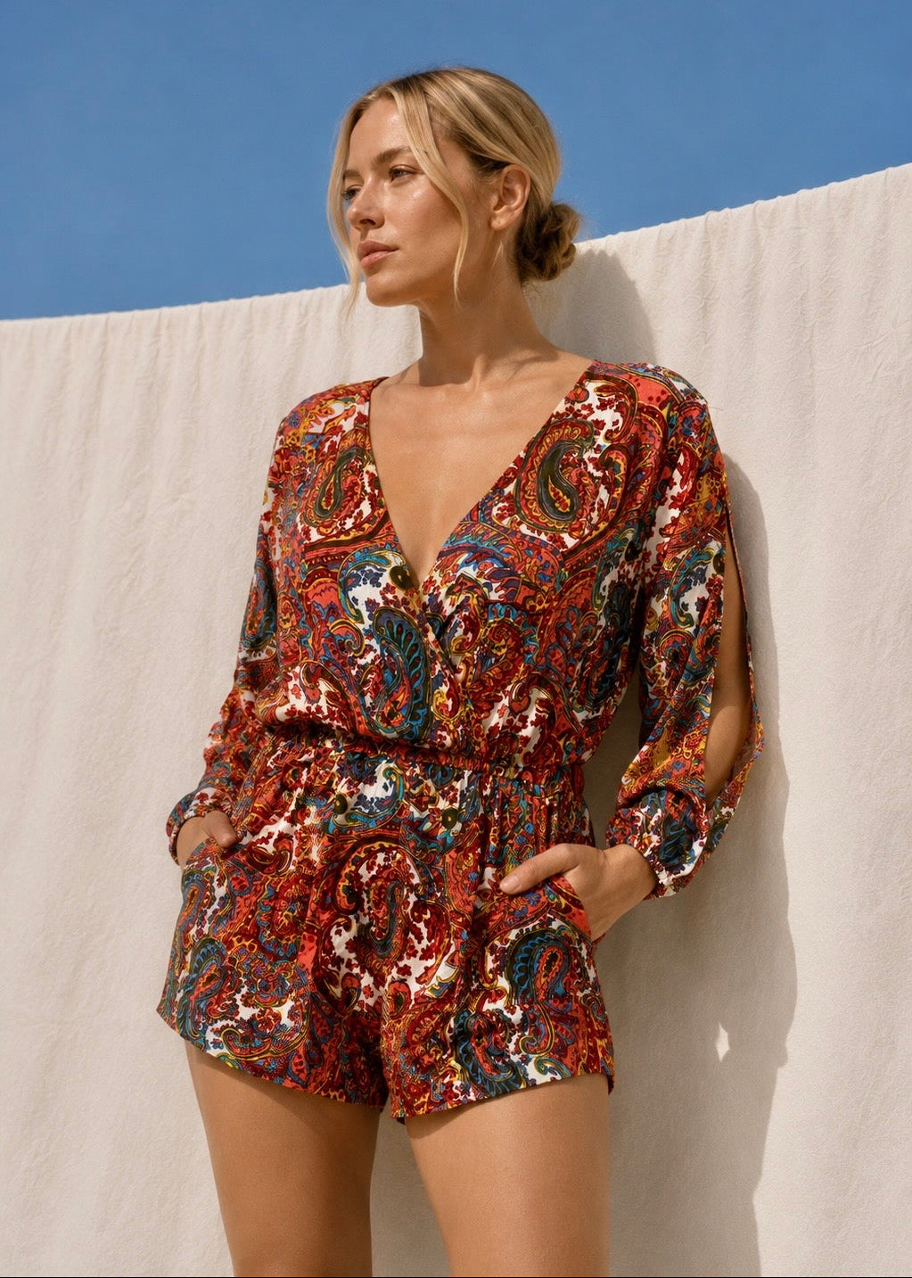 Swan Romper | Red