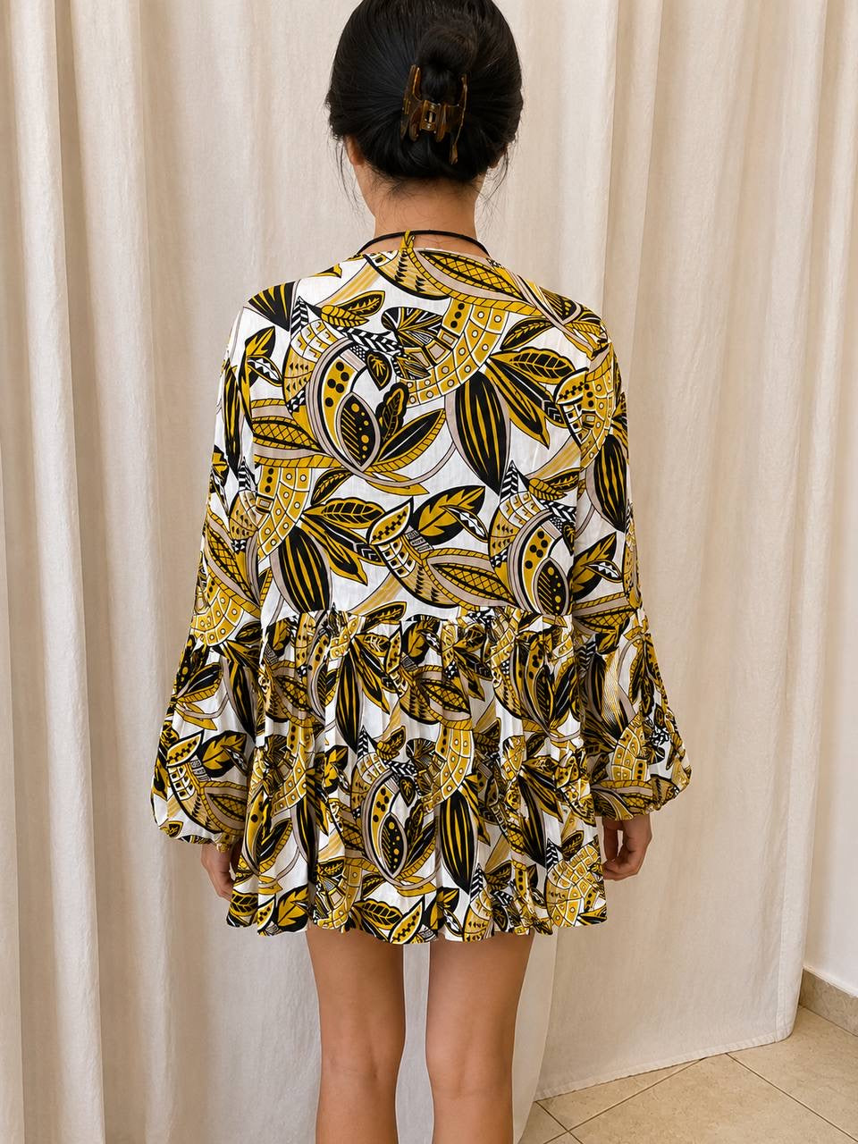 Tara Tunic | Printed Yellow