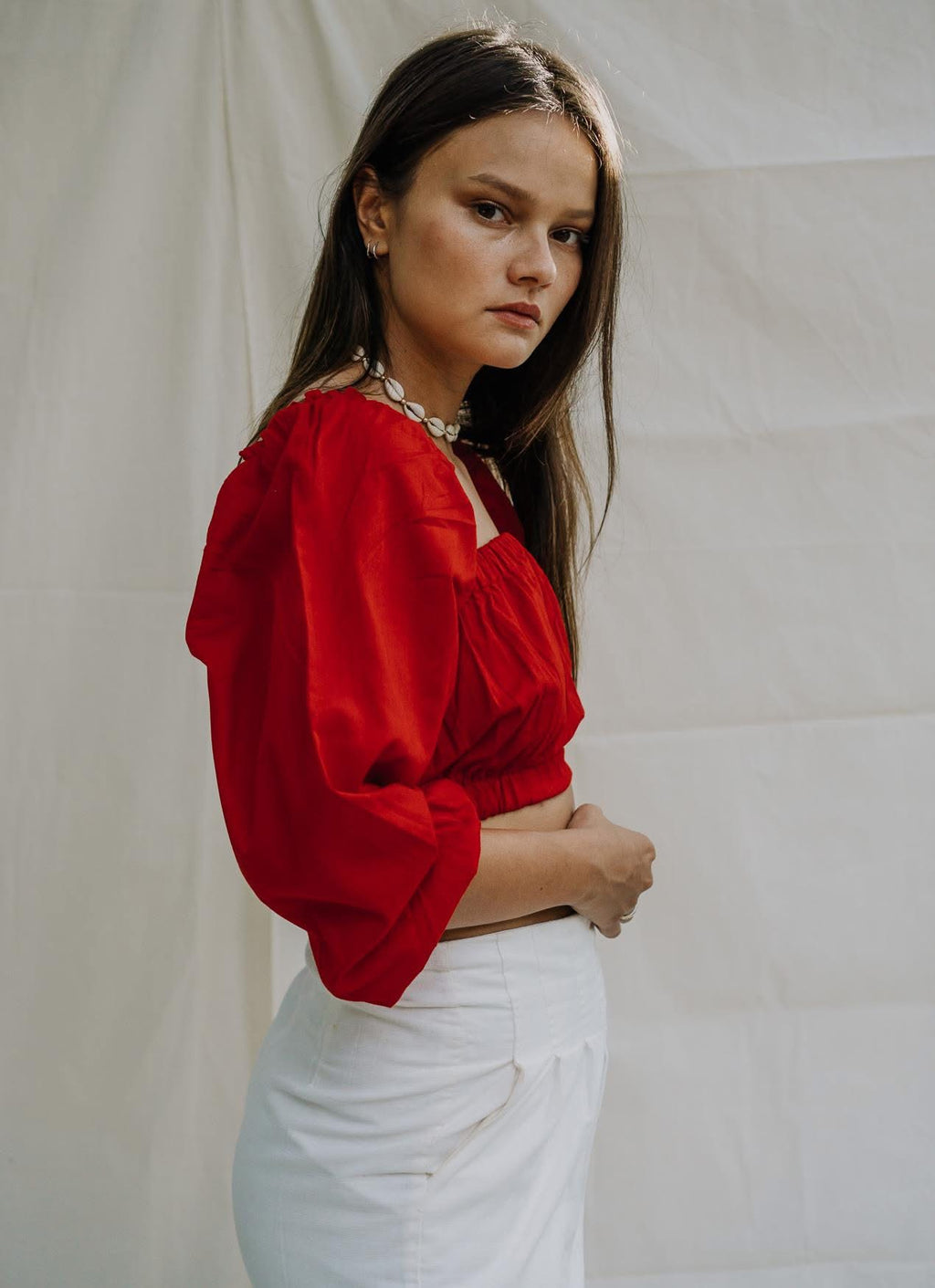Lola Crop Top | Red