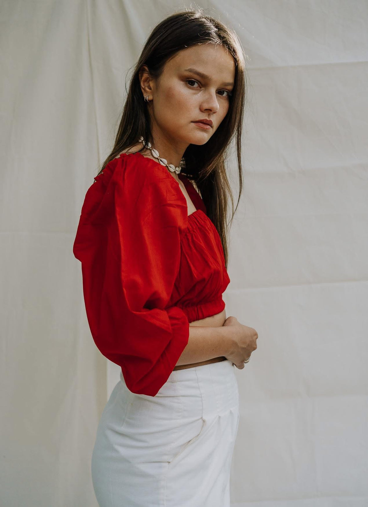Lola Crop Top | Red