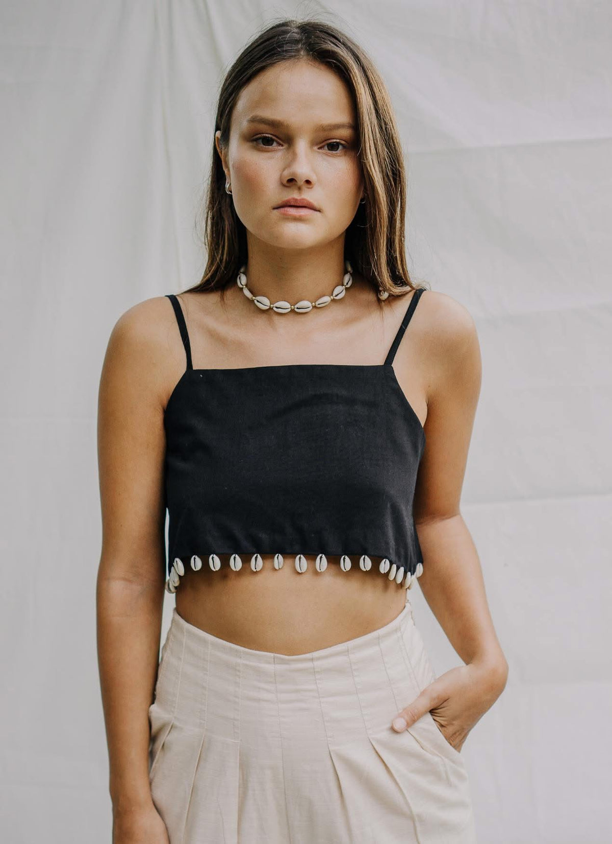 Cowrie Top | Black