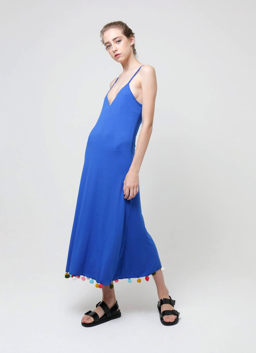 Bella Pom Pom Dress | Blue