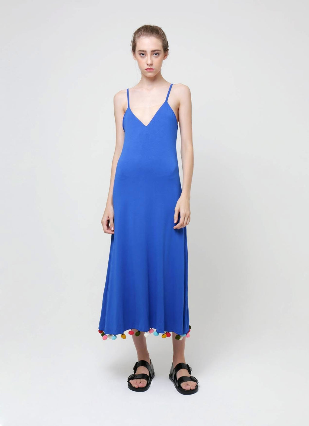Bella Pom Pom Dress | Blue