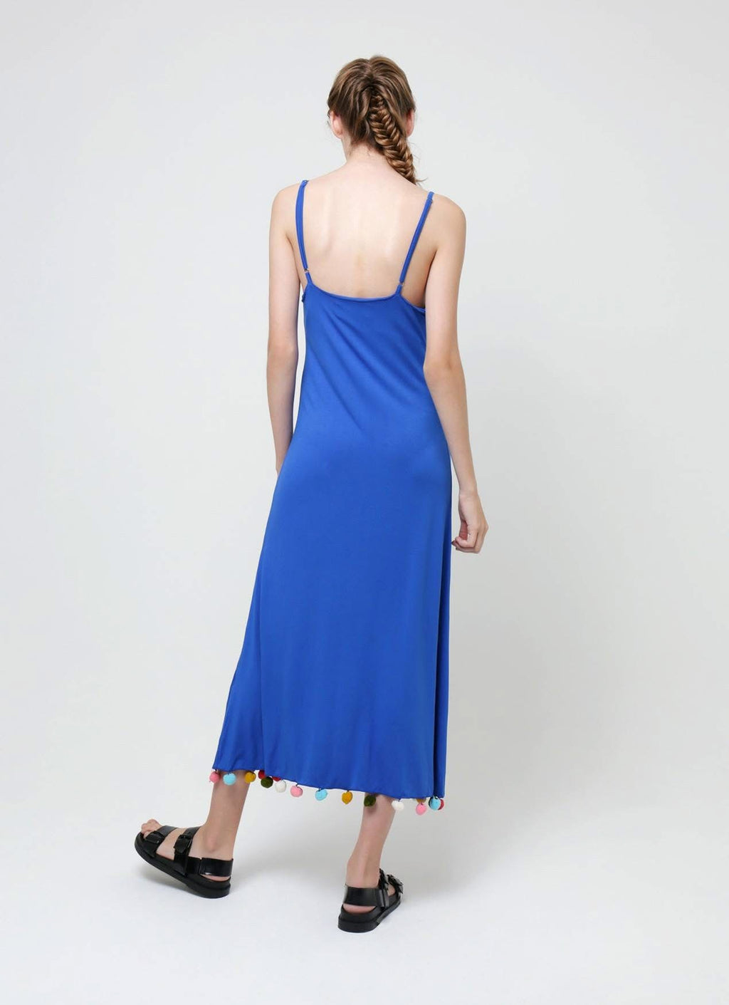 Bella Pom Pom Dress | Blue
