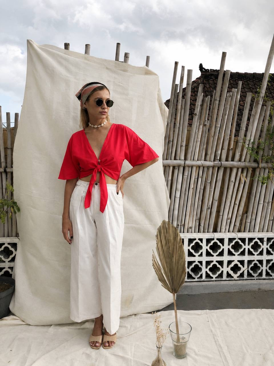 Rosa Top | Plain Red