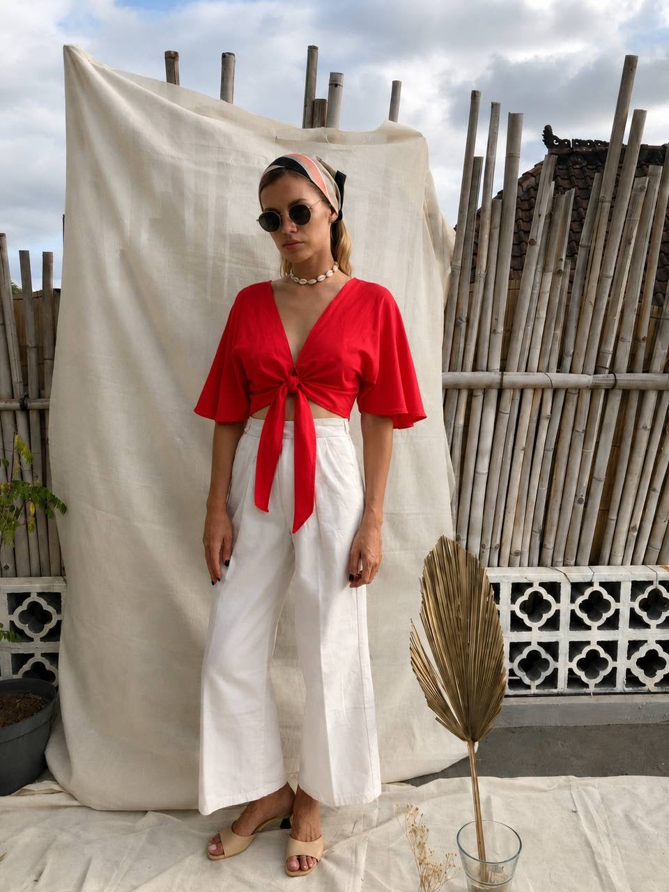 Rosa Top | Plain Red