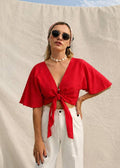 Rosa Top | Plain Red