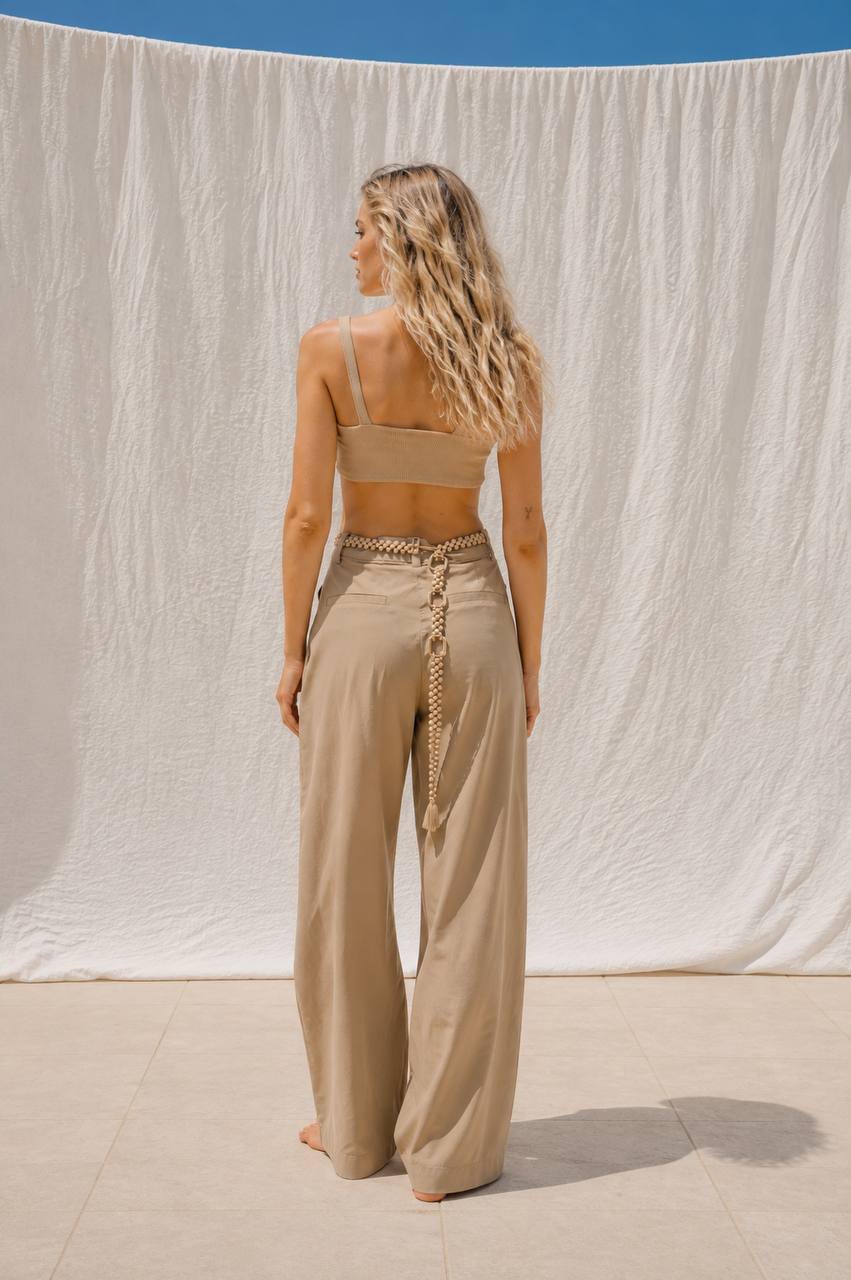 Ribbed Top | Beige