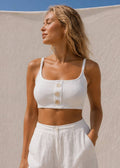 Ribbed Top | White