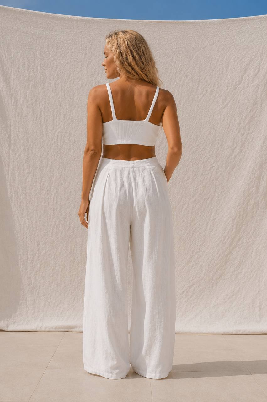 Ribbed Top | White