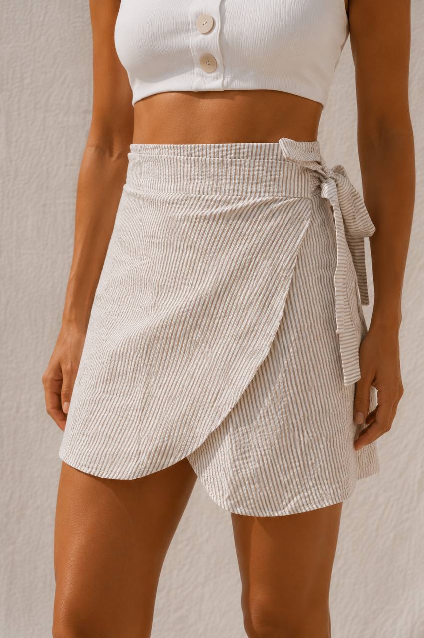 Wrap Skirt | Stripe