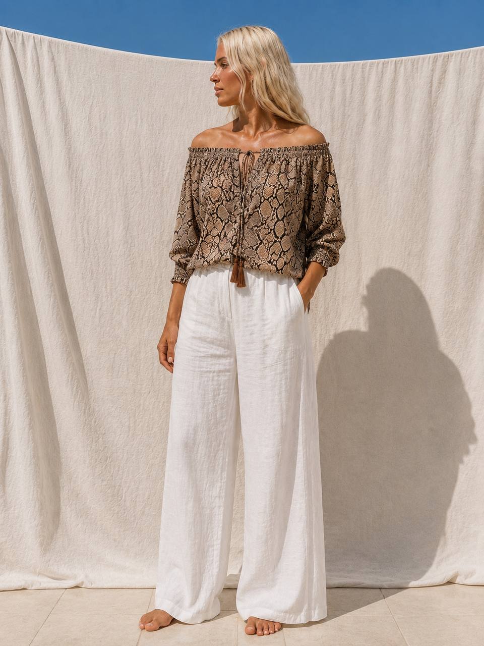 Elica Blouse | Snake Print