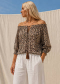 Elica Blouse | Snake Print