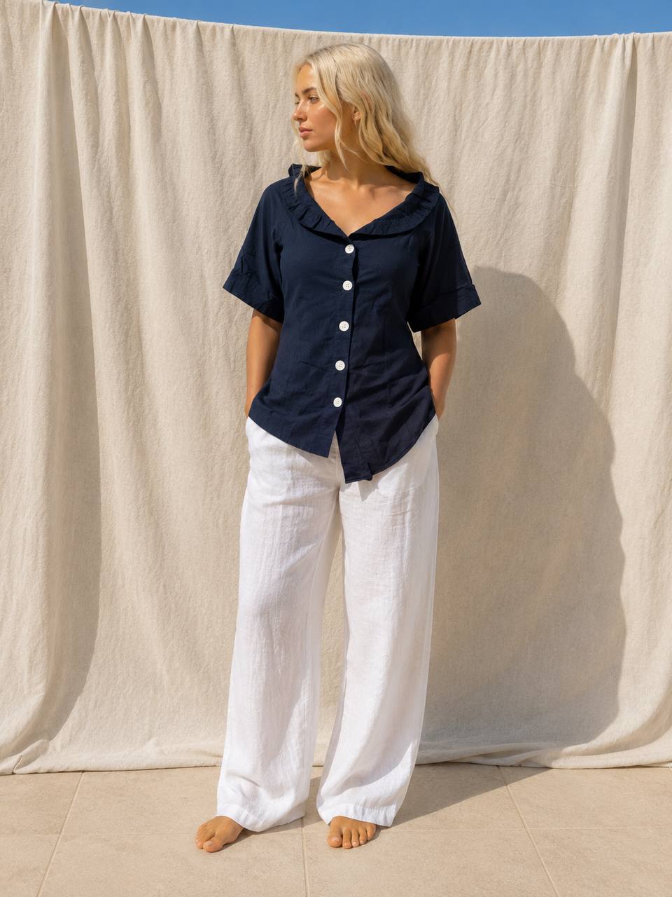 Kendra Blouse | Navy