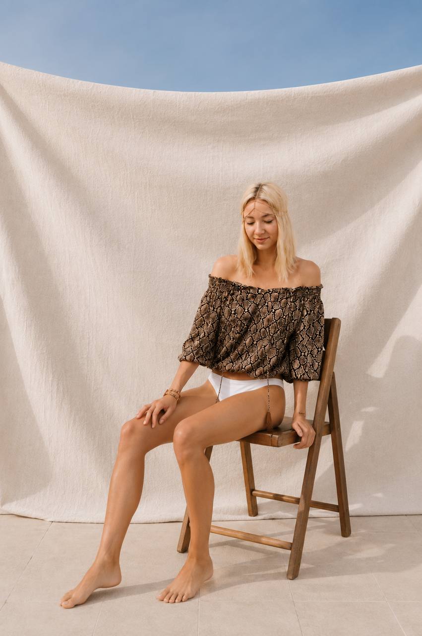 Elica Blouse | Snake Print